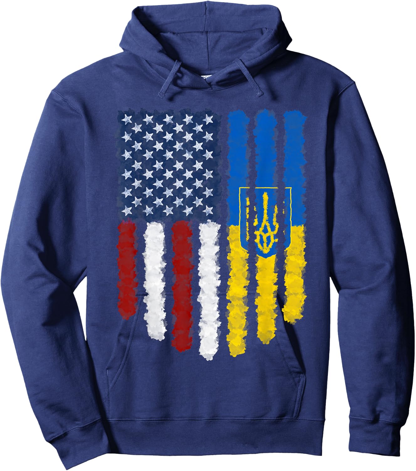 Ukrainian American Flag Ukraine Usa America Hoodie - Hoodie | Navy