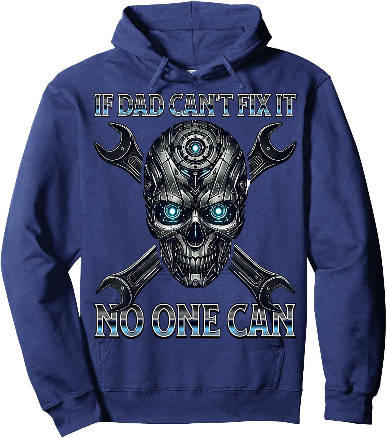 If Dad Cant Fix It Auto Mechanic Skull Car Guys Garage Tools Hoodie - Hoodie | Navy