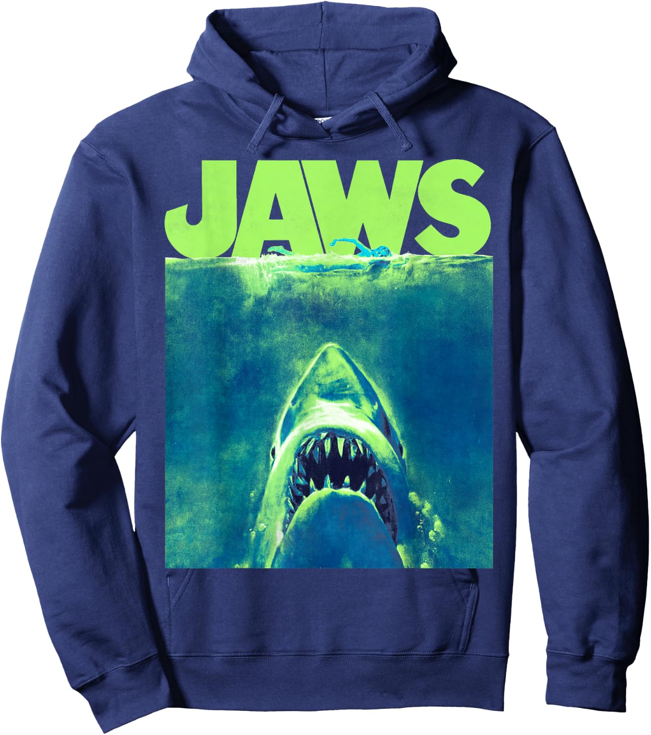 Jaws Surfacing Neon Poster Logo Hoodie - Hoodie | Navy