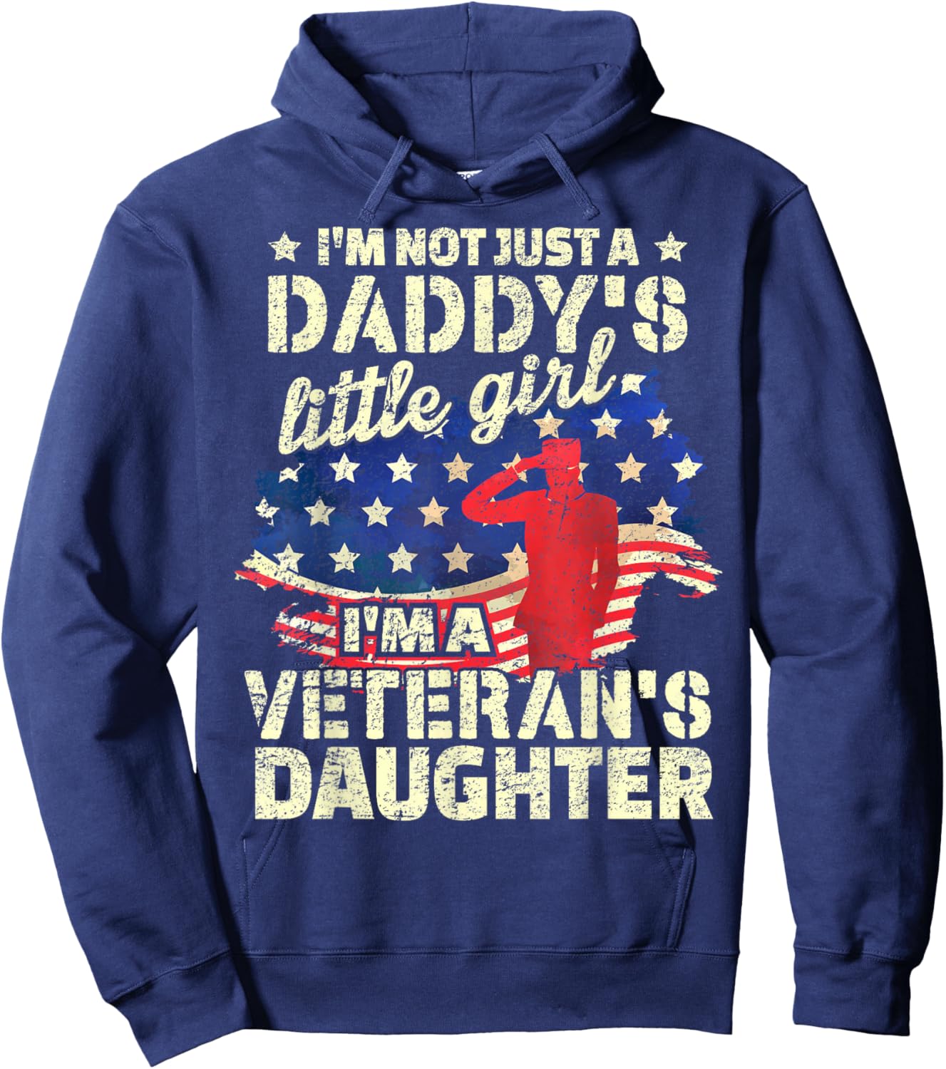 Proud Daughter of a Veteran, Veterans Day Veteran's Daughter Hoodie - Hoodie | Navy