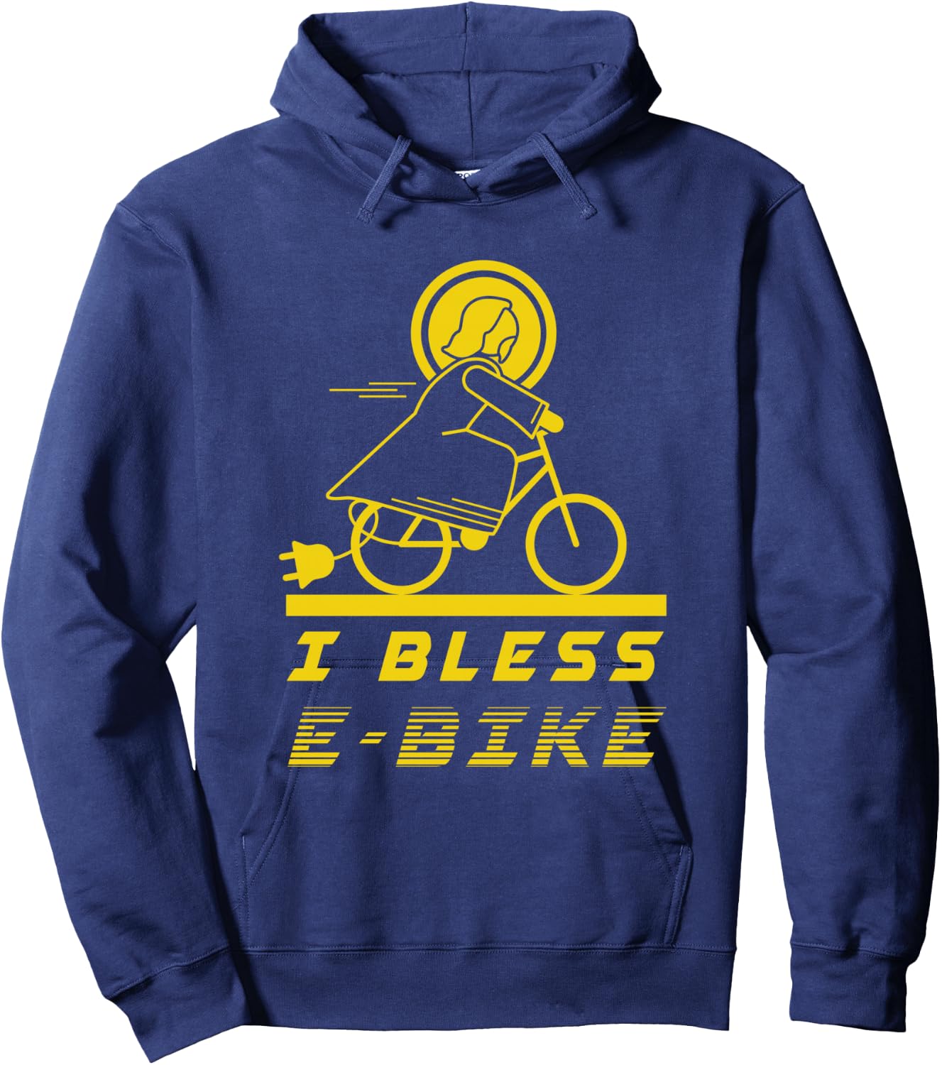 I Bless Jesus Christ E-Bike Bicycle Bike Sports Gift Hoodie - Hoodie | Navy