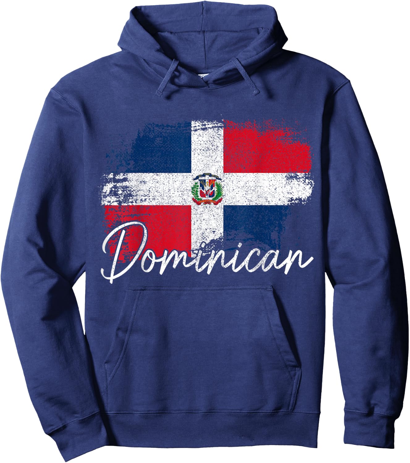 Dominican Republic Vintage Flag Dominican Pride Roots Hoodie - Hoodie | Navy