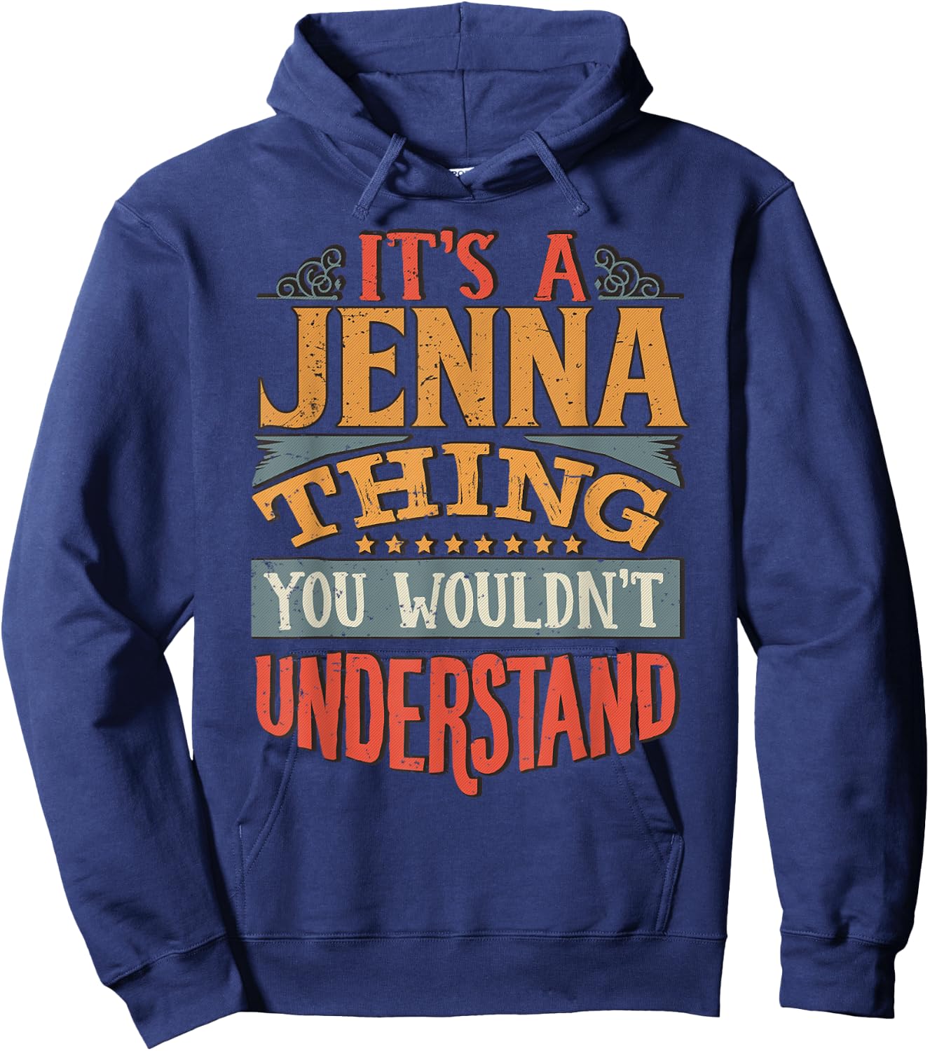 Jenna Name Hoodie - Hoodie | Navy