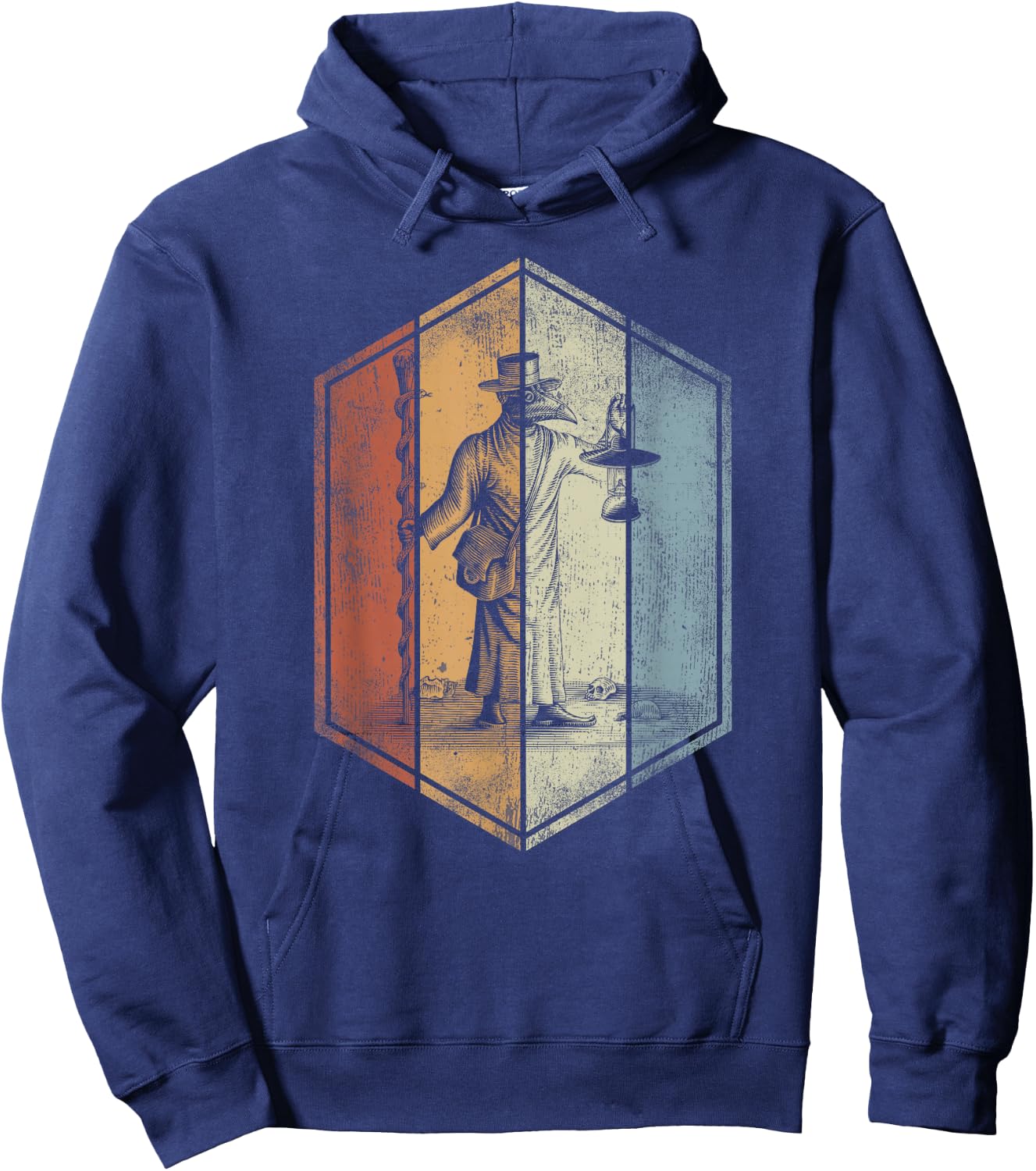 Plague Doctor Retro Vintage Style Hoodie - Hoodie | Navy
