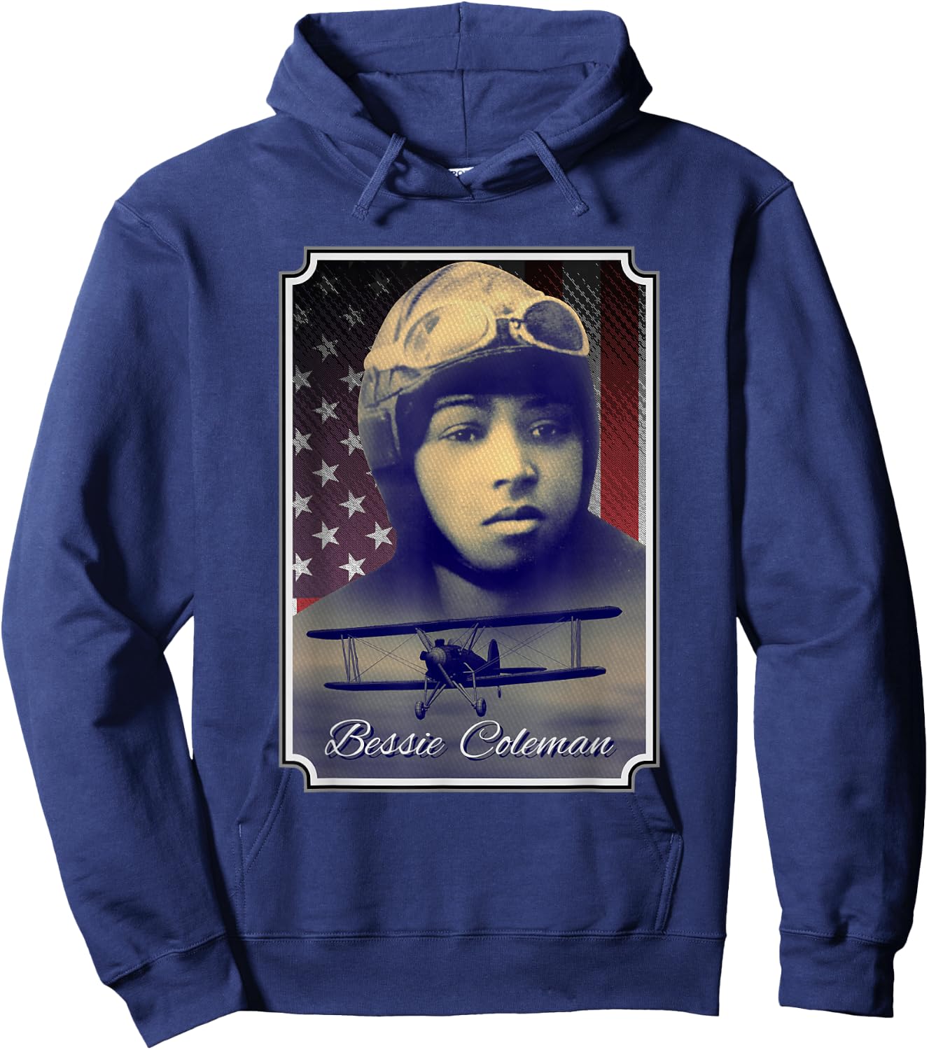 Bessie Coleman Aviation Pioneer Historic Black Pilot Hoodie - Hoodie | Navy