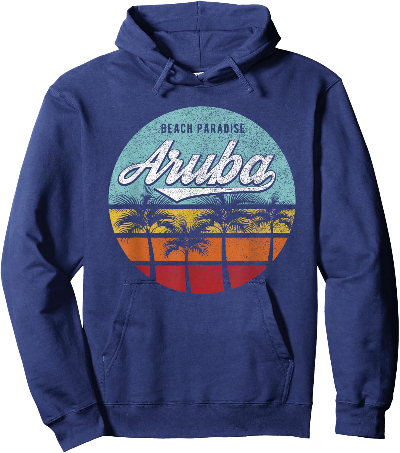 Aruba I Caribbean Retro Beach Vacation Cruise Travel Hoodie - Hoodie | Navy