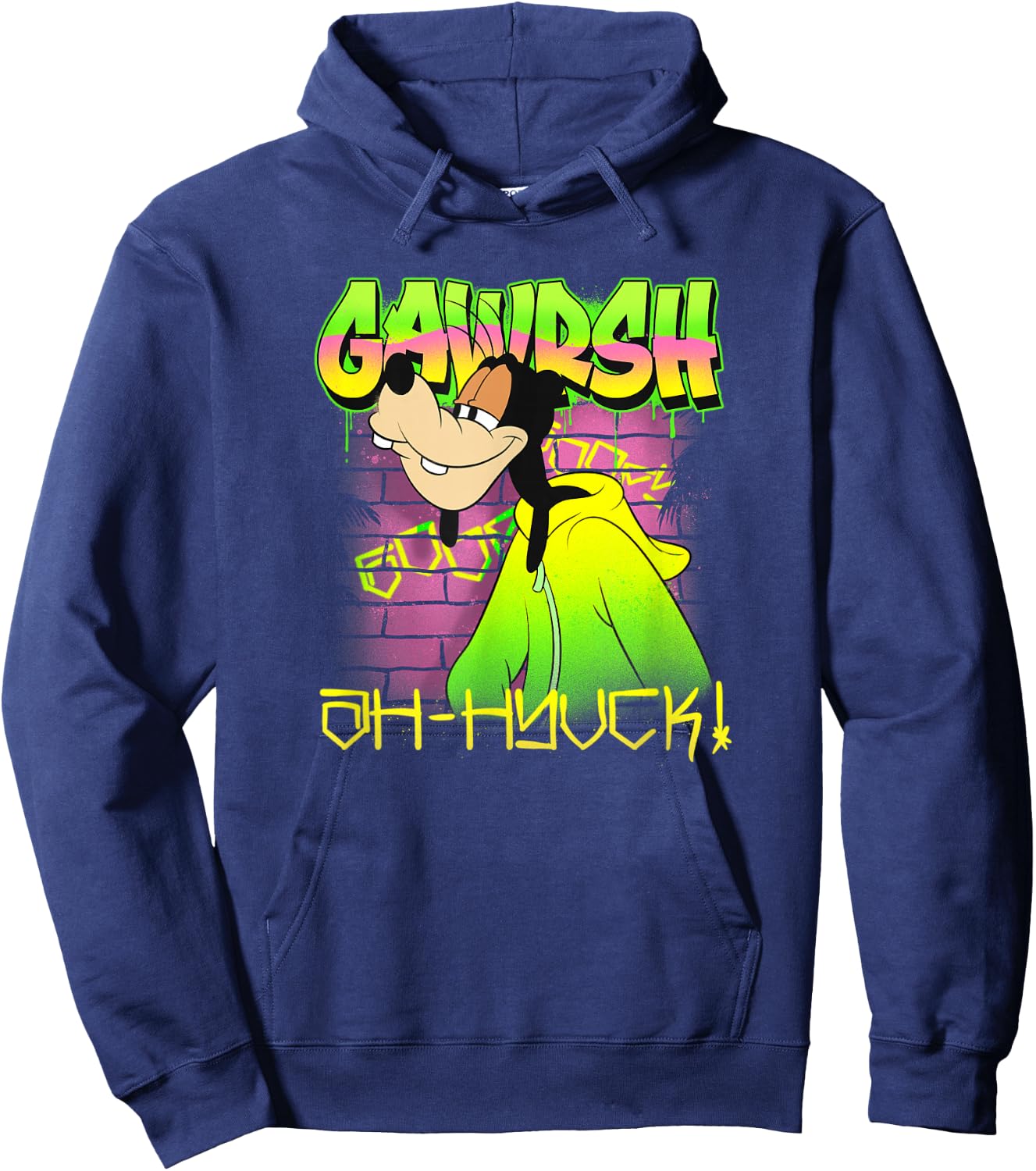 Disney Mickey and Friends Gawrsh Ah-Hyuck! Graffiti Hoodie - Hoodie | Navy