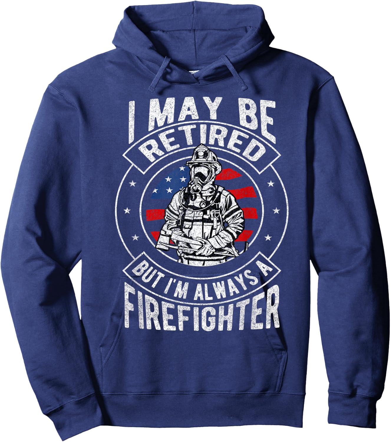 Retired Firefighter T Shirt Fireman Retirement Shirt Gift Hoodie - Hoodie | Navy
