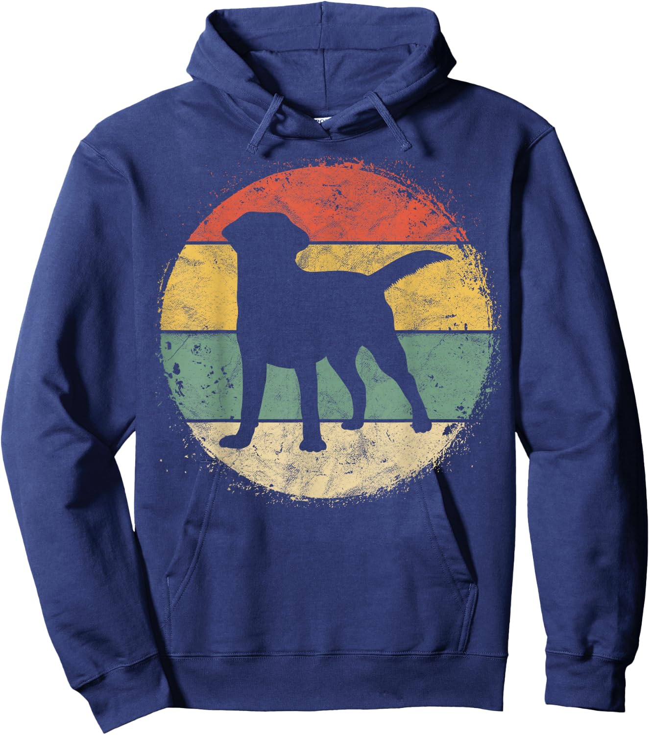Circular Retro Labrador Owner Gift Golden Black Lab Dad Mom Small Hoodie - Hoodie | Navy