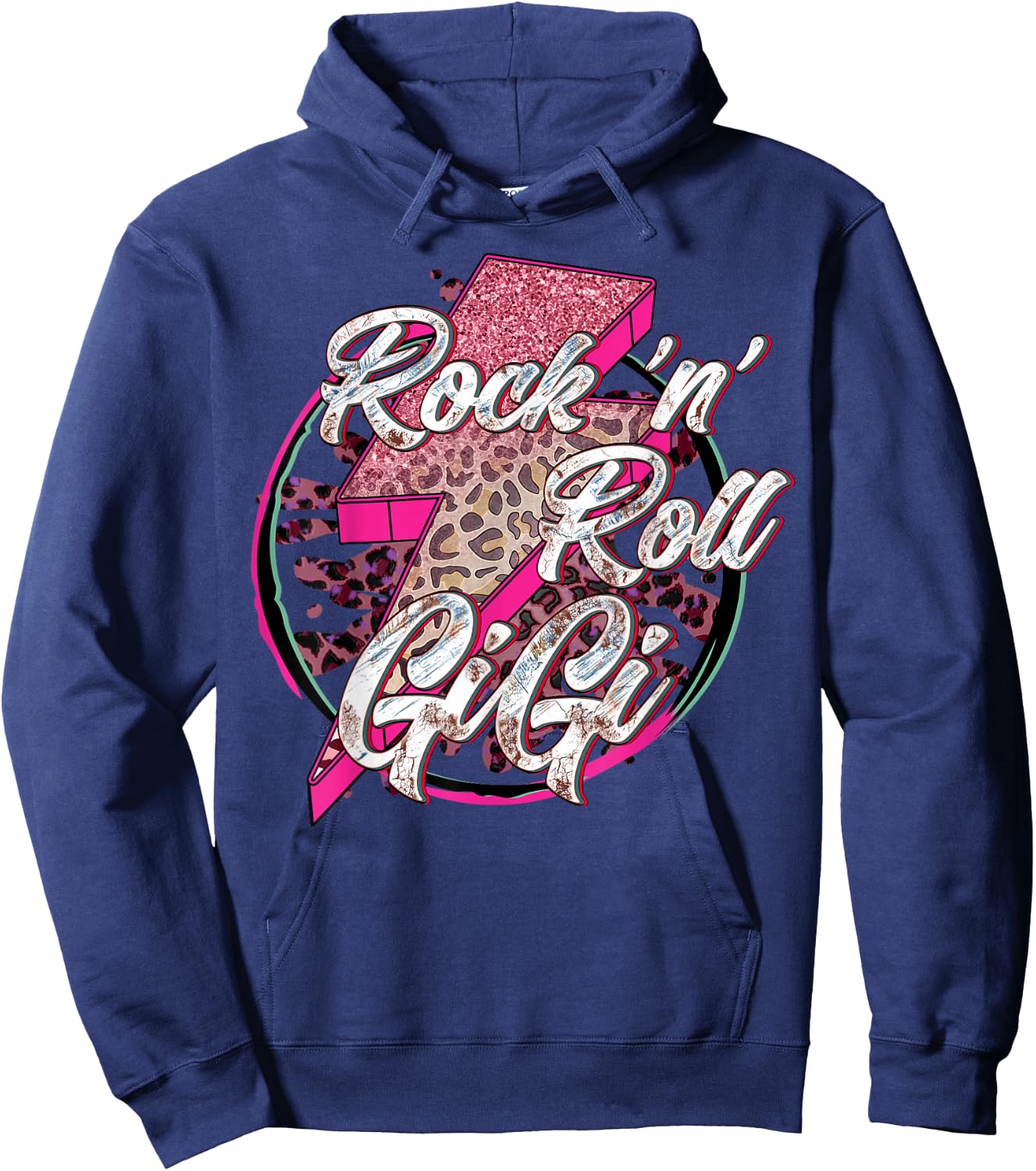 Rock’N’ Roll Gigi Mother Day Funny Mama Gift Hoodie - Hoodie | Navy
