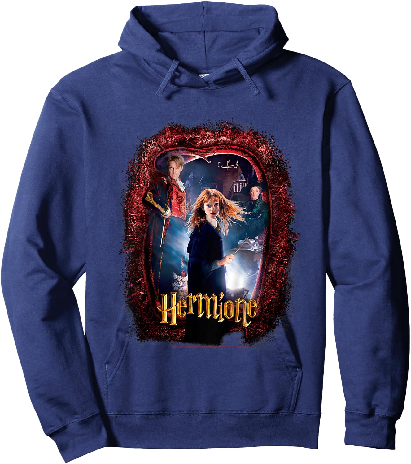 Kids Harry Potter and The Chamber of Secrets Hermione Portrait Hoodie - Hoodie | Navy
