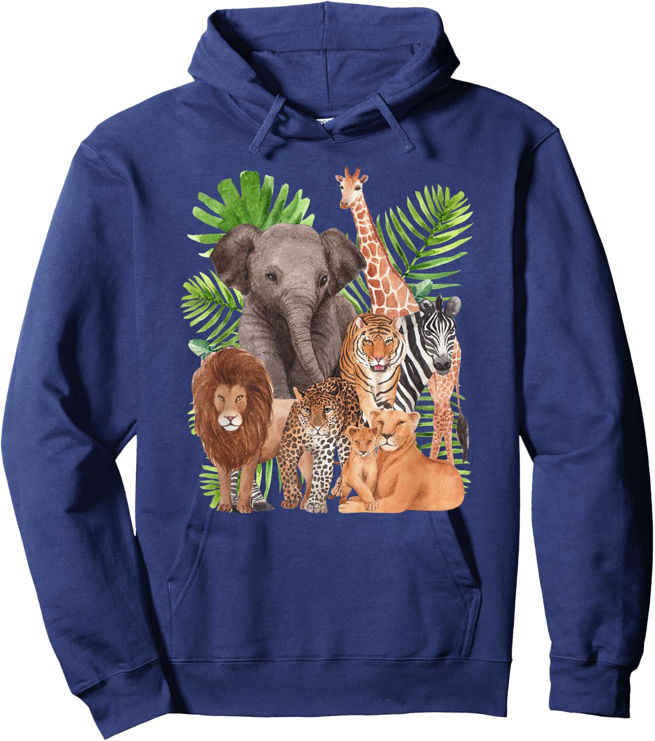Zoo Animals Safari Jungle Animals Day At The Zoo Hoodie - Hoodie | Navy