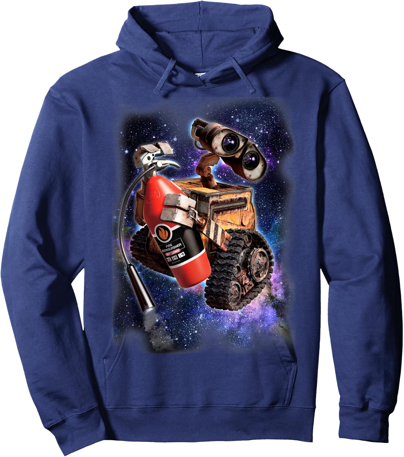 Disney Pixar Wall-E Fire Extinguisher Space Portrait Hoodie - Hoodie | Navy