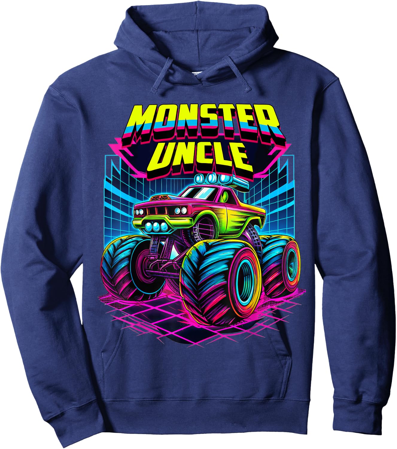 Monster Truck Uncle Monster Truck Are My Jam Truck Lovers Hoodie - Hoodie | Navy