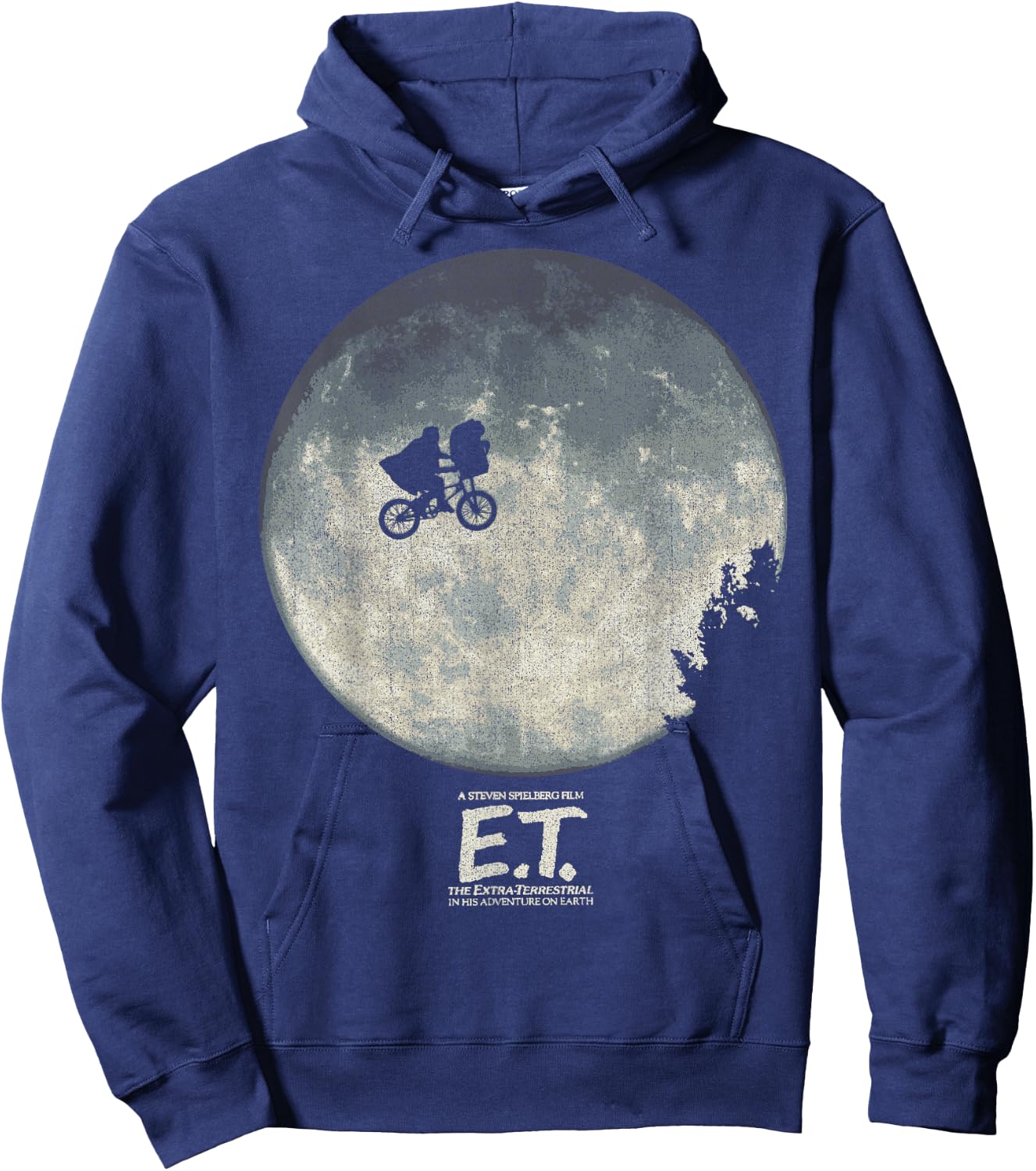 E.T. Infamous Flying Bike Scene Silhouette Logo Hoodie - Hoodie | Navy