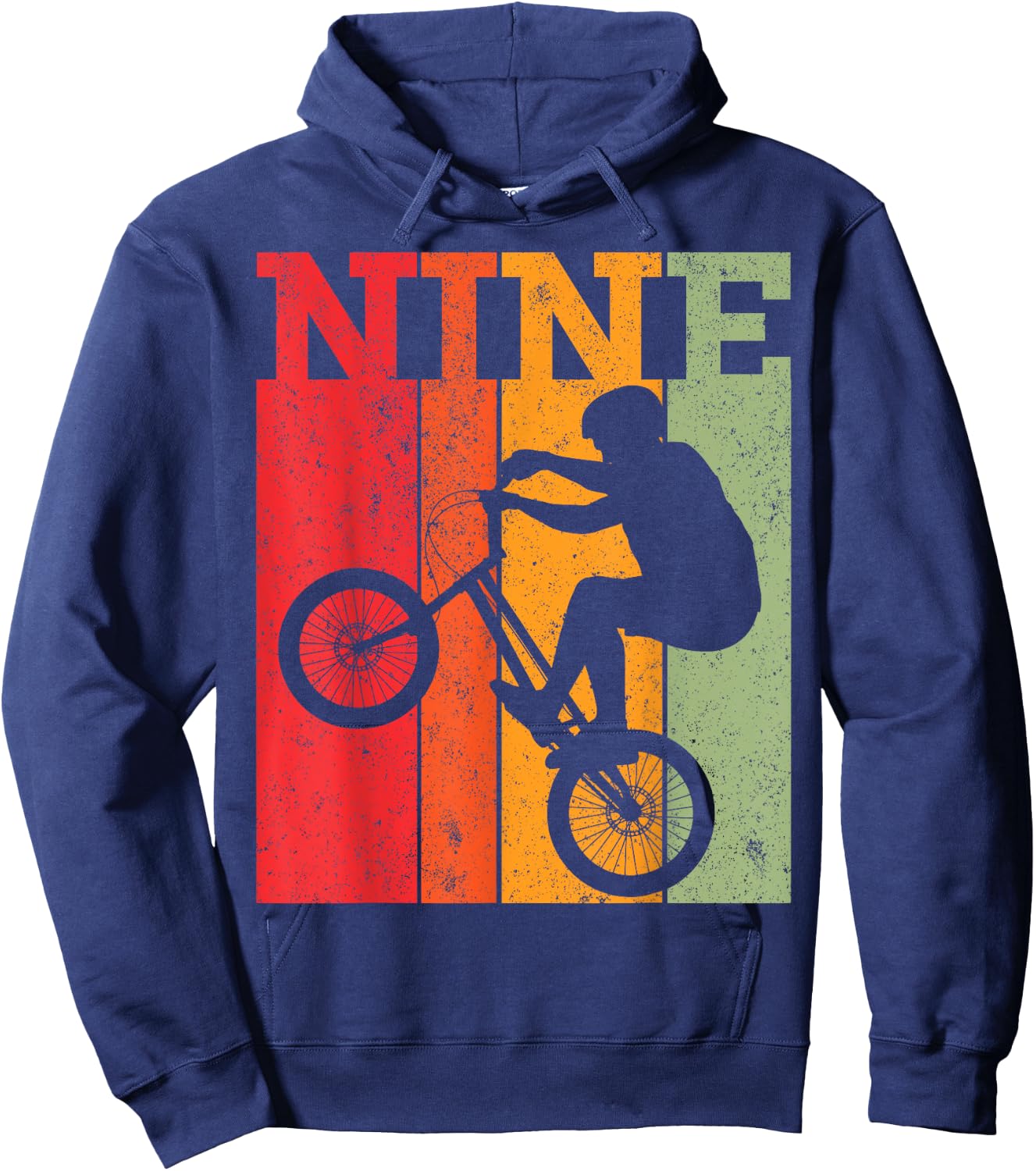 9th Birthday Boys 9 Year Old Nine BMX Bike racing bicycle Hoodie - Hoodie | Navy