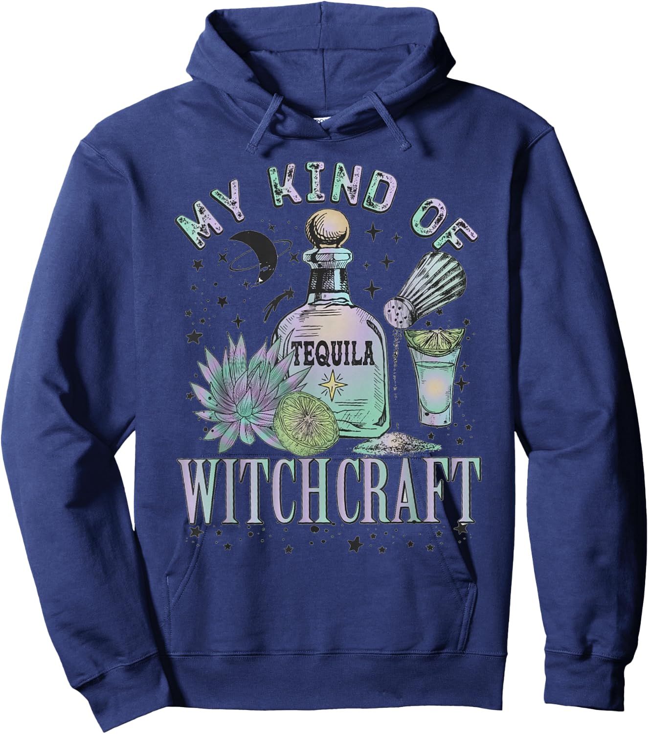 My Kind Of Witchcraft Tequila Funny Halloween Hoodie - Hoodie | Navy