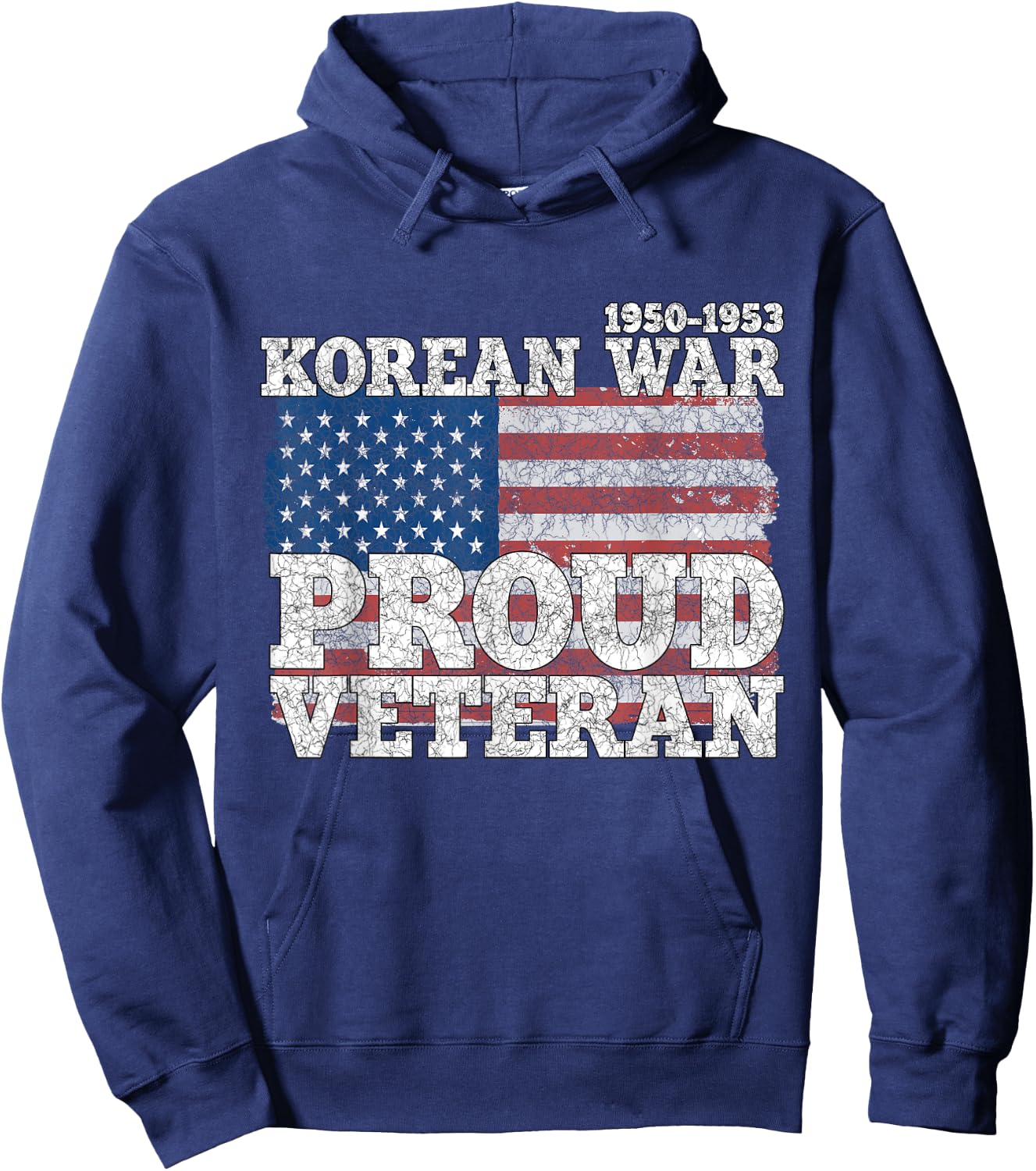 Korean War Veteran Proud Flag Hoodie - Hoodie | Navy