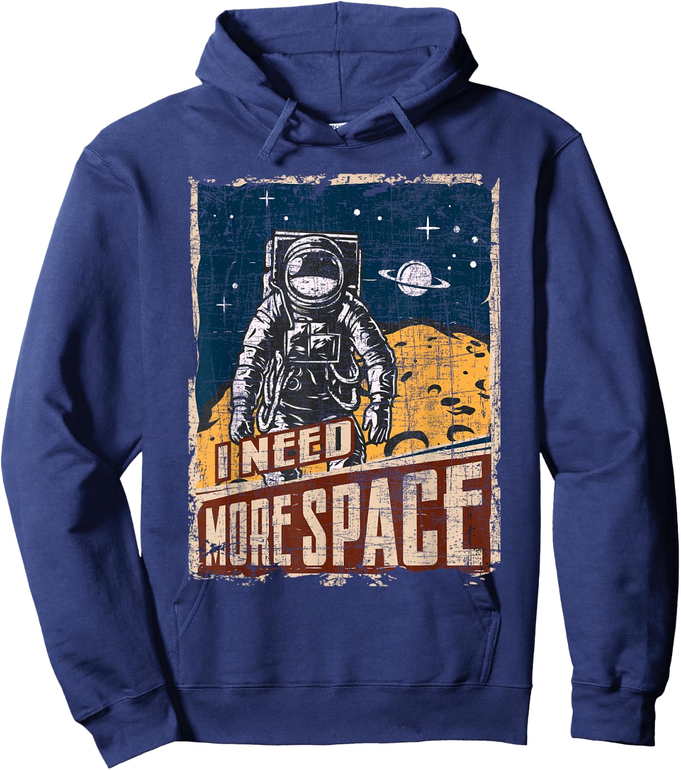 I Need More Space - Universe Planets Astronaut Hoodie - Hoodie | Navy