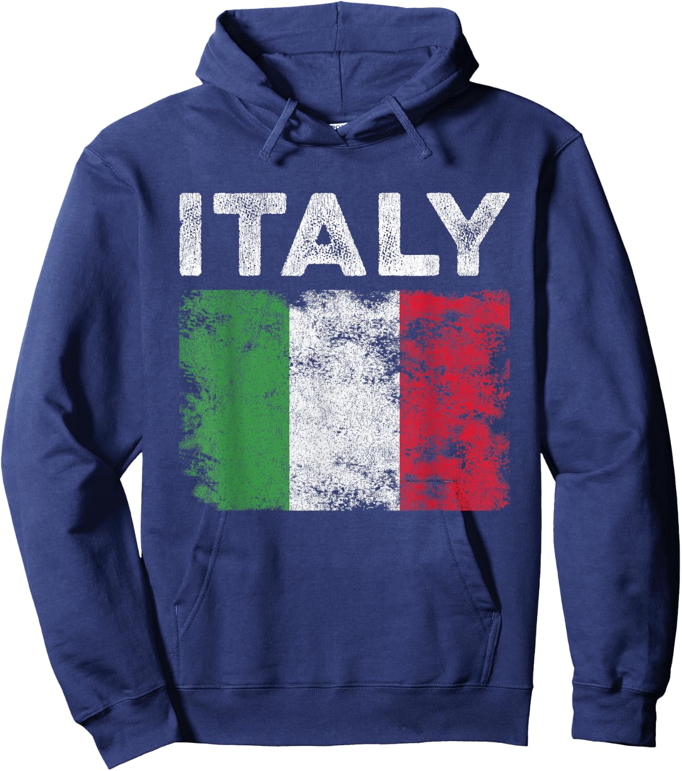 Italy Flag Distressed - Men Women Kids - Italian Flag Hoodie - Hoodie | Navy