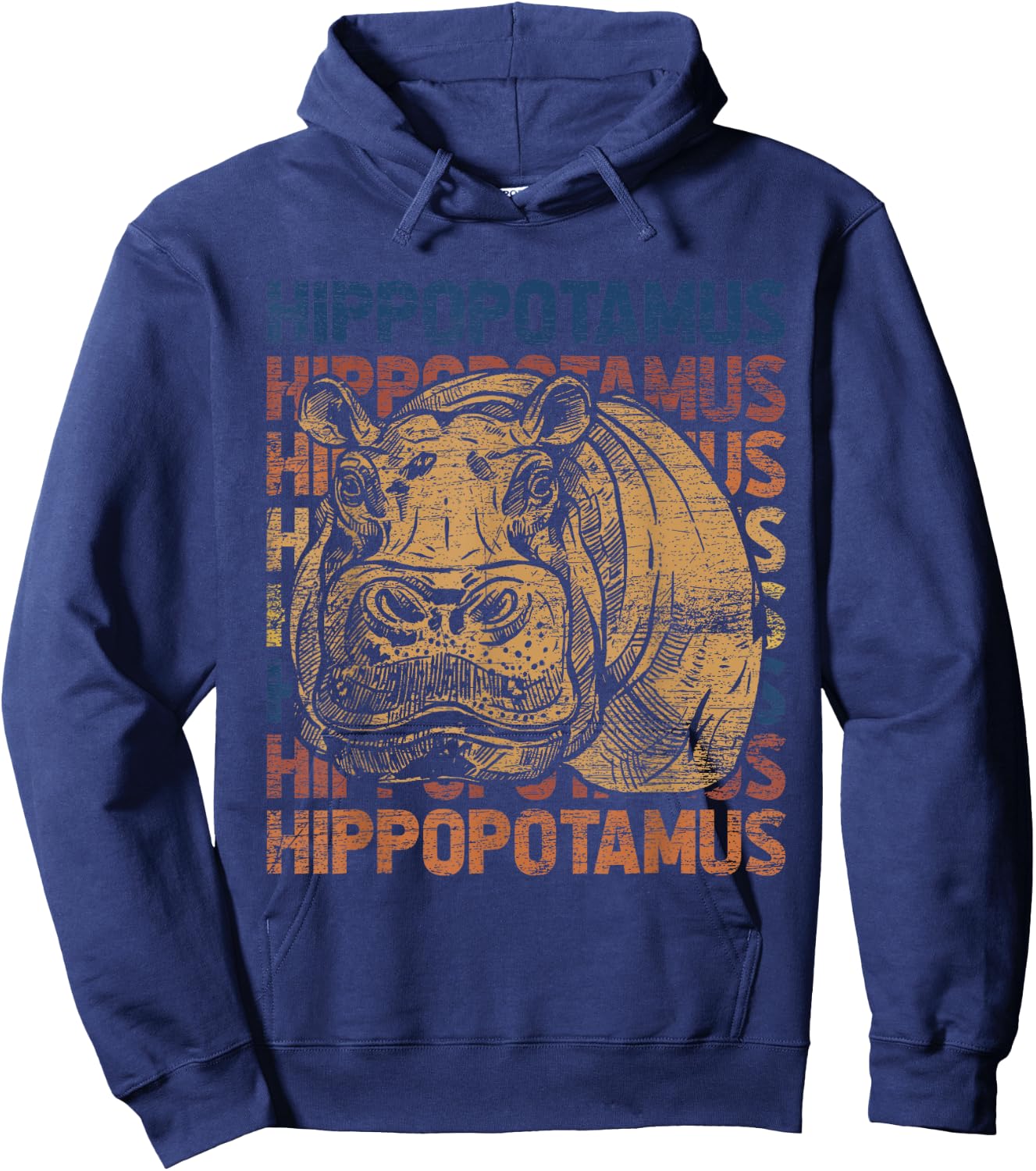 Animal Rights Zookeeper Africa Gift Hippo Hoodie - Hoodie | Navy