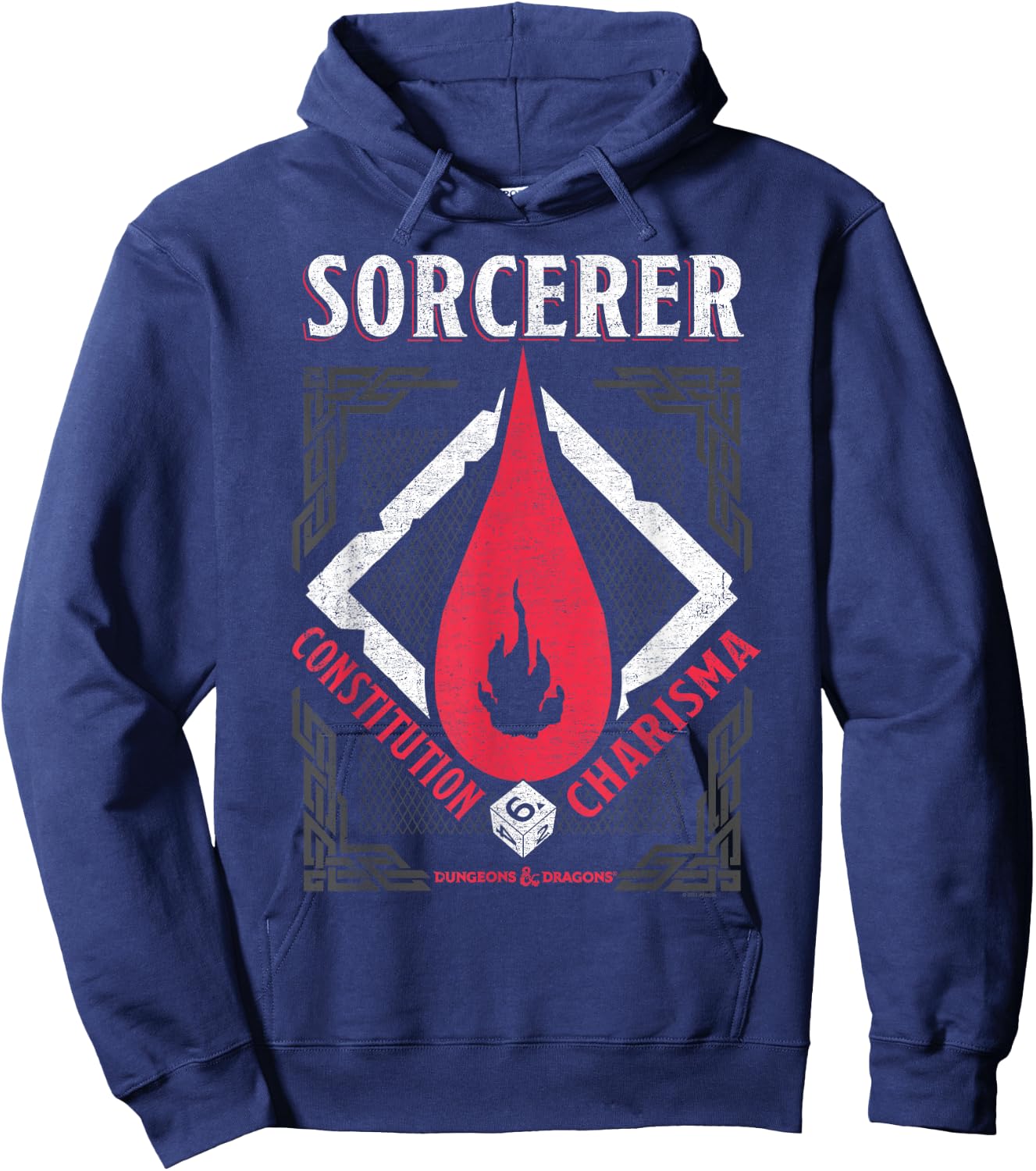 Dungeons & Dragons Sorcerer Constitution & Charisma Hoodie - Hoodie | Navy