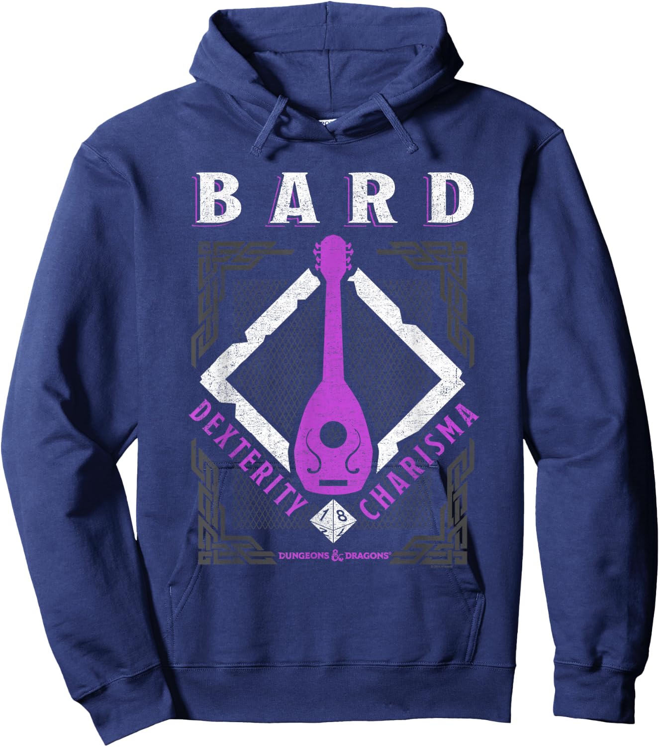 Dungeons & Dragons Bard Dexterity & Charisma Hoodie - Hoodie | Navy