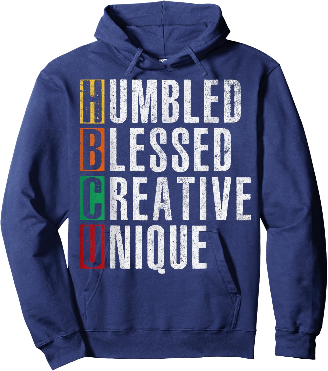 HBCU Grad Afro Historical Black College Women Kids Girls Hoodie - Hoodie | Navy