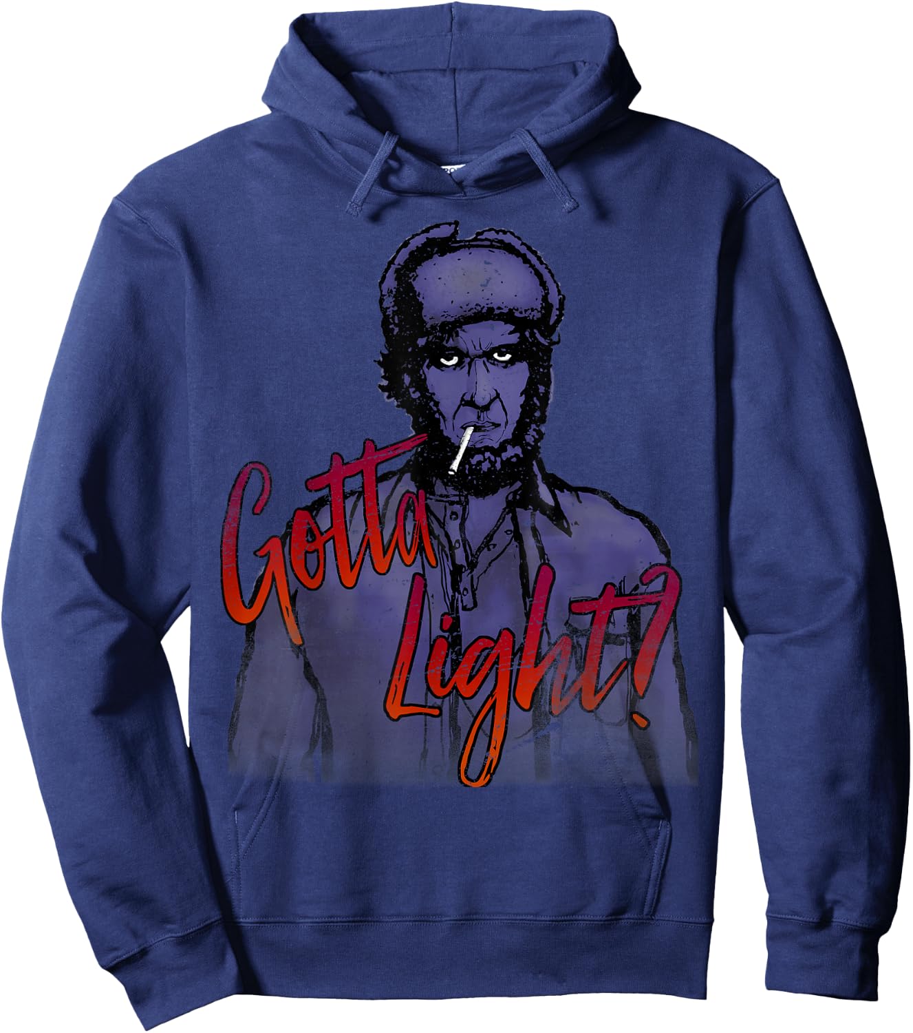Twin Peaks Distressed Huntsman Sketch Graphic Hoodie - Hoodie | Navy