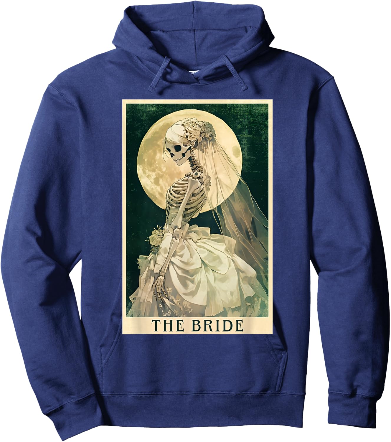 The Bride Skeleton Tarot Card Halloween Bachelorette Party Hoodie - Hoodie | Navy