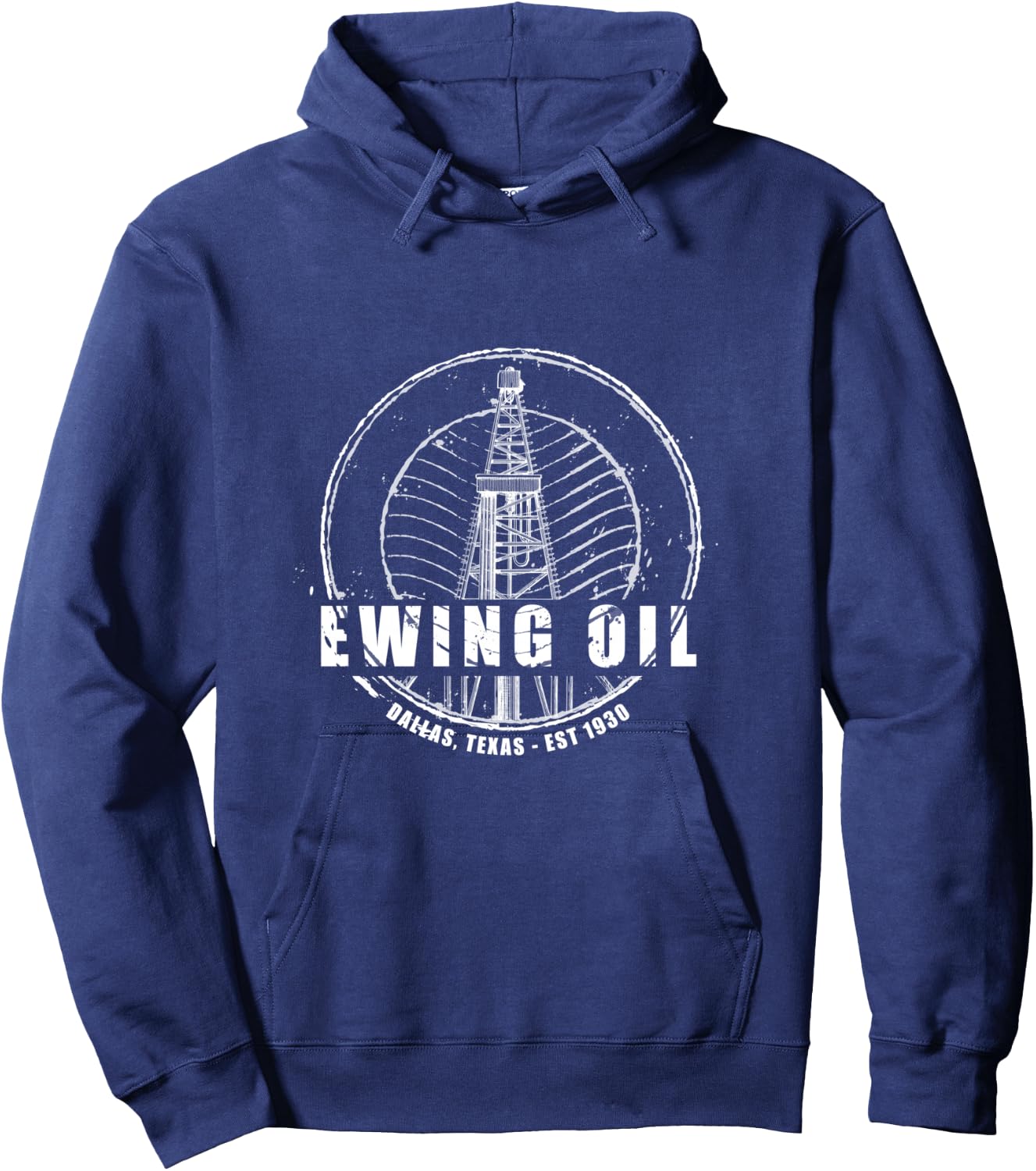 DALLAS | Ewing Oil Company Classic 80's TV Hoodie - Hoodie | Navy