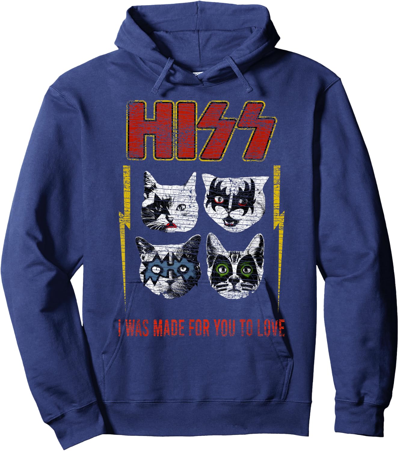 Hiss Rock Cats Rock Hoodie - Hoodie | Navy