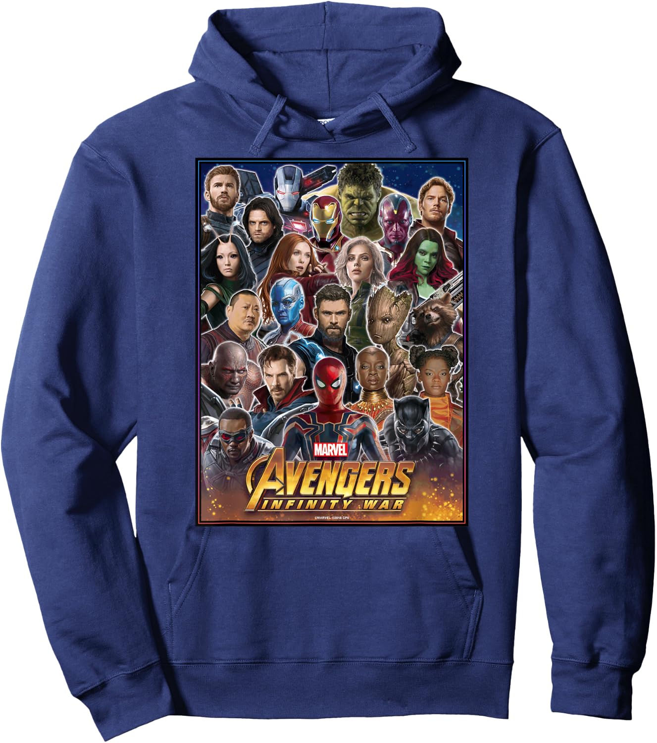 Marvel Avengers Infinity War Team Headshots Graphic Hoodie - Hoodie | Navy