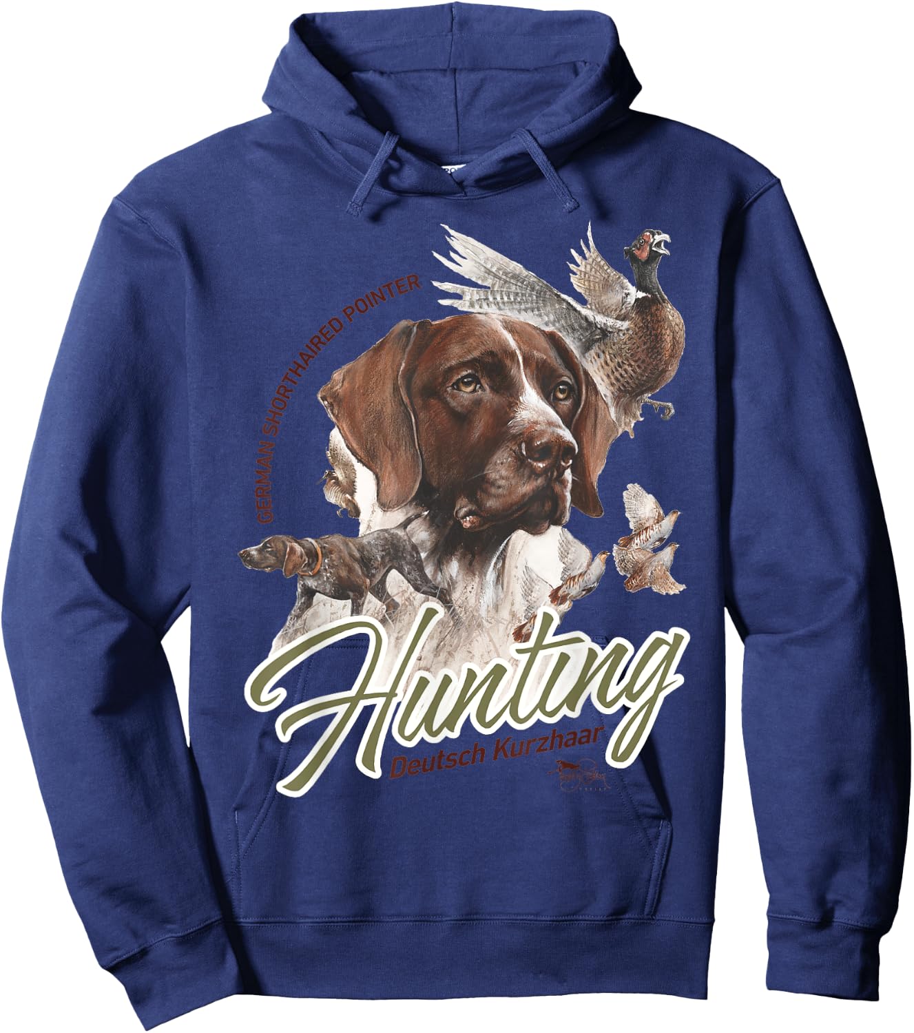 Dog T shirt GERMAN SHORTHAIRED POINTER GSP Hunting Dogs Hoodie - Hoodie | Navy