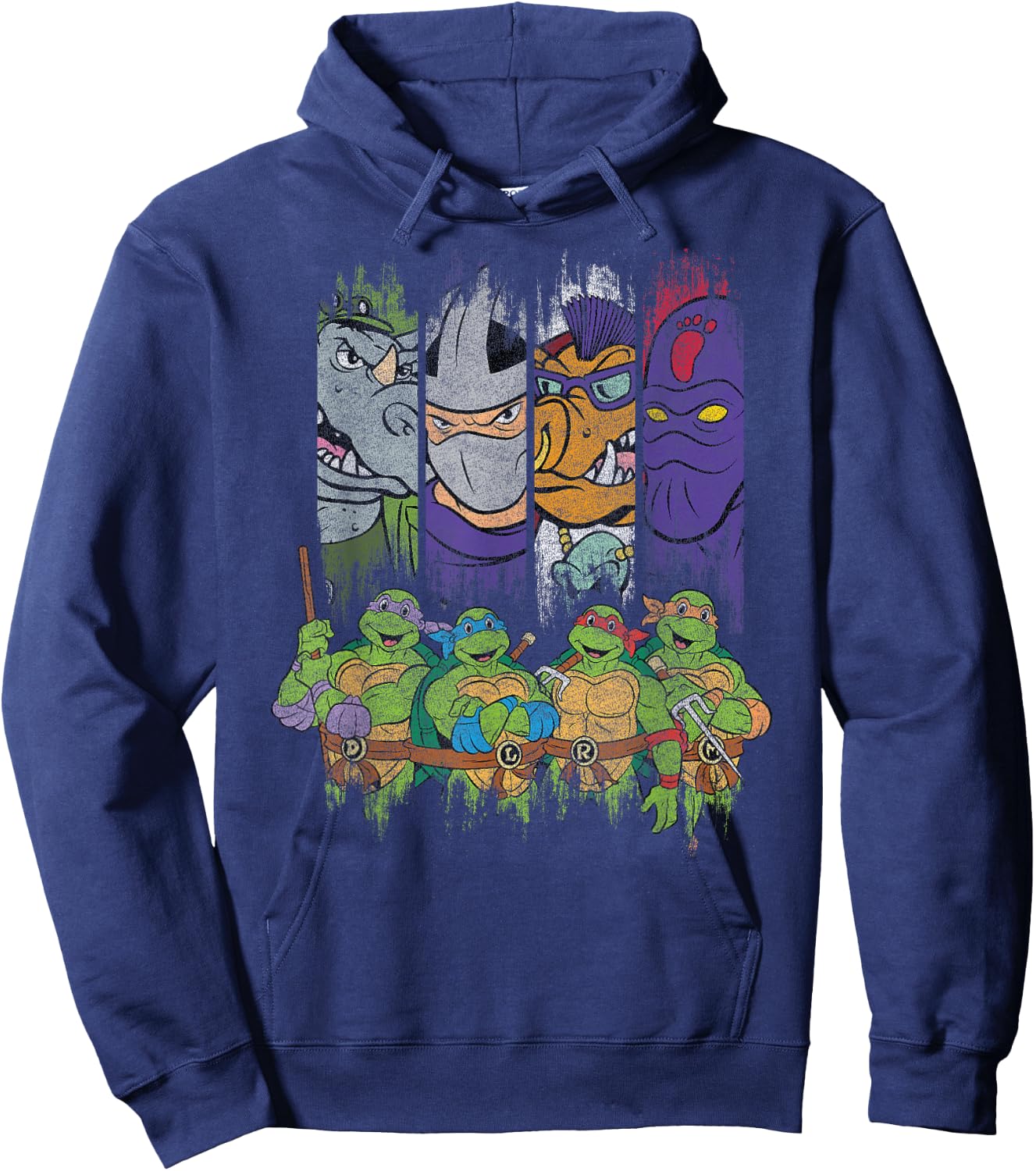 TMNT Characters With Villains Hoodie - Hoodie | Navy
