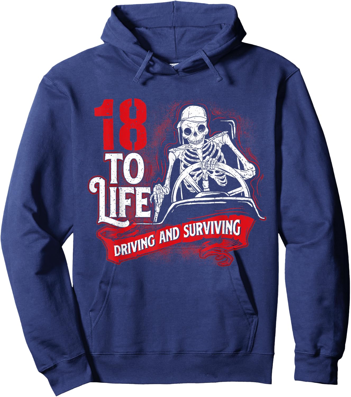 18 To Life - Semi Truck Driver Big Rig Trucking Truckers Hoodie - Hoodie | Navy