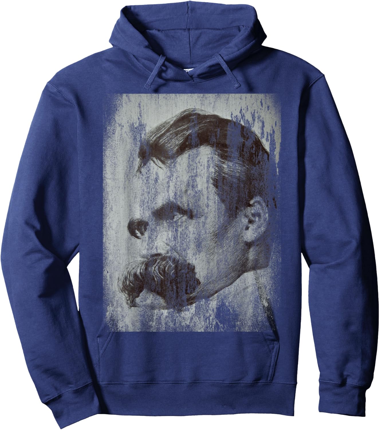 Friedrich Nietzsche | Retro Grunge Vintage | Philosophy Hoodie - Hoodie | Navy
