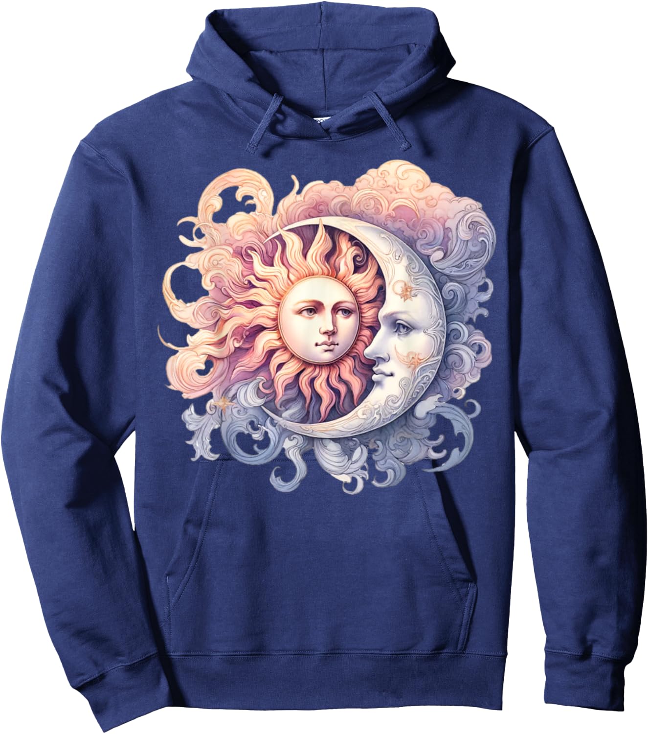 Mystic Sun and Moon Celestial Yin Yang Mystical Aesthetic Hoodie - Hoodie | Navy