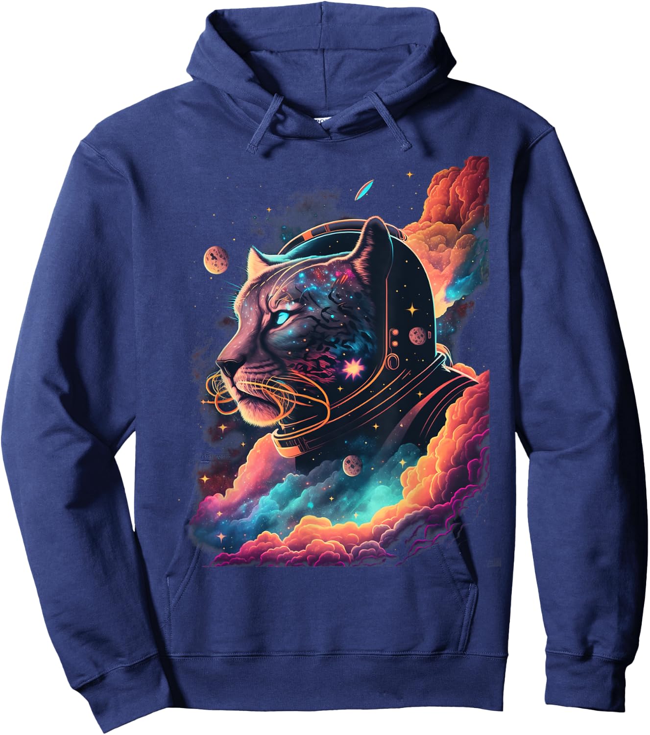 Astronaut Cougar Space Galaxy Hoodie - Hoodie | Navy