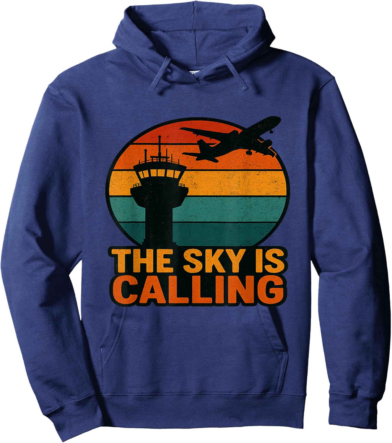 The Sky is Calling Airplane Aviation Pilot Plane Hoodie - Hoodie | Navy