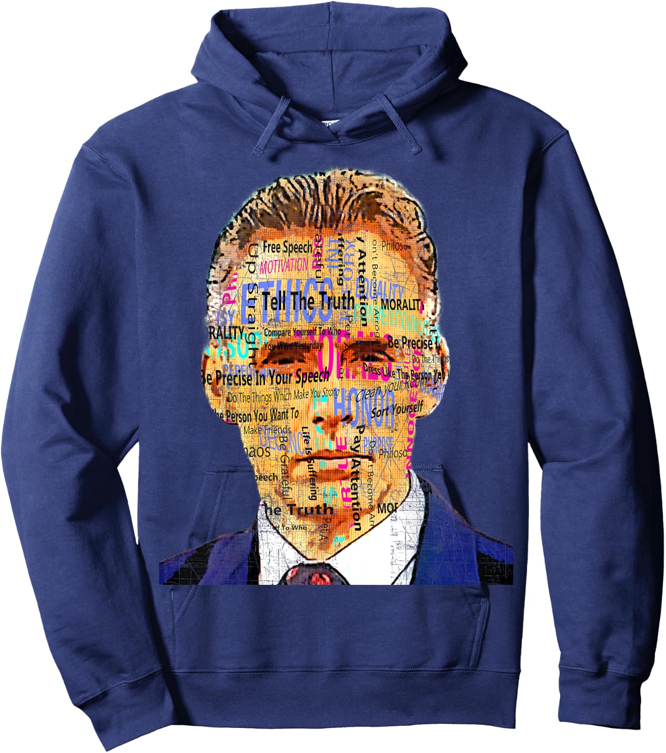 Vintage Dr Peterson Design - Word Cloud - Gift Hoodie - Hoodie | Navy