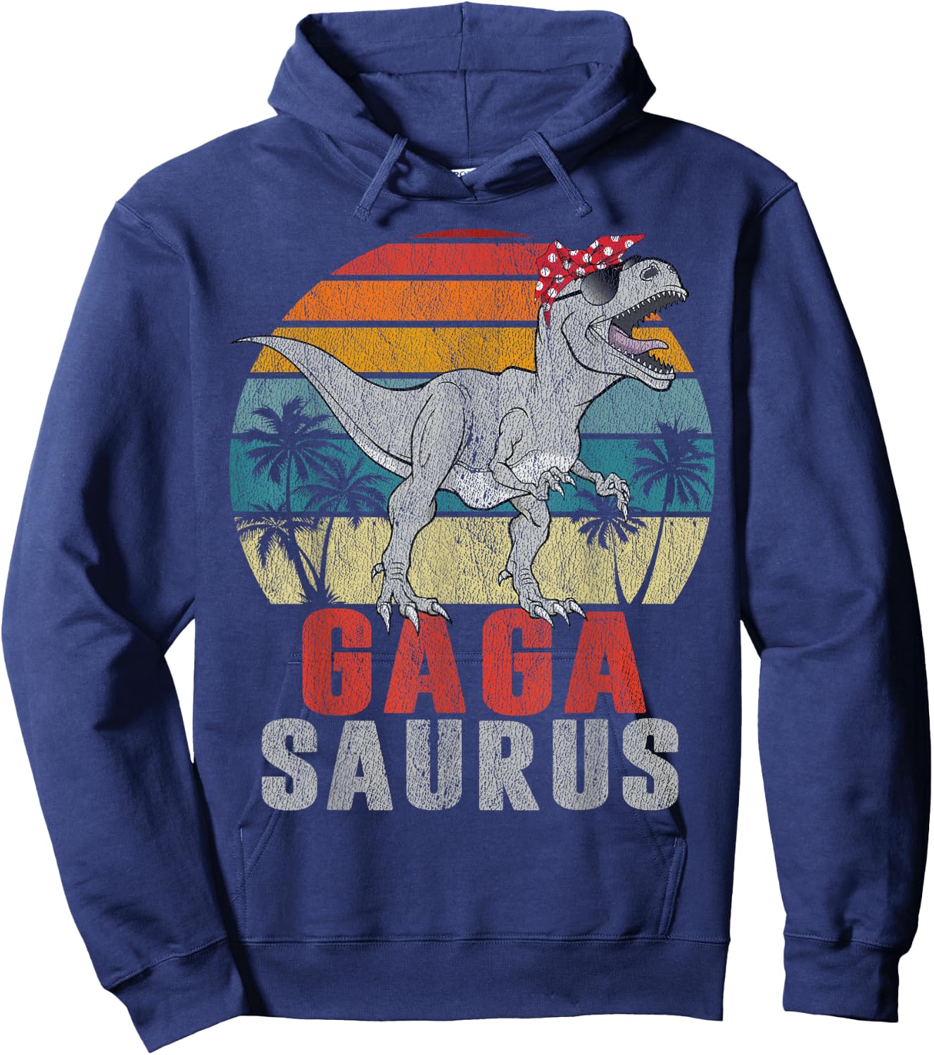 Gagasaurus T Rex Dinosaur Gaga Saurus Family Matching Hoodie - Hoodie | Navy