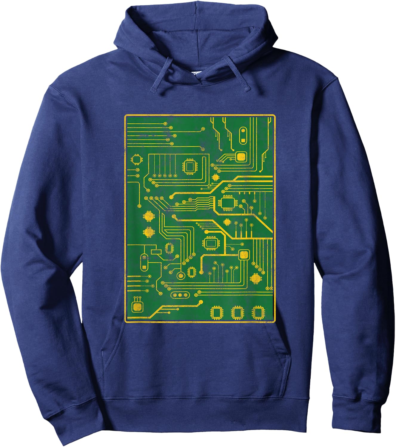 Computer Repair Tech Technician Motherboard Printed Circuit Board Hoodie - Hoodie | Navy
