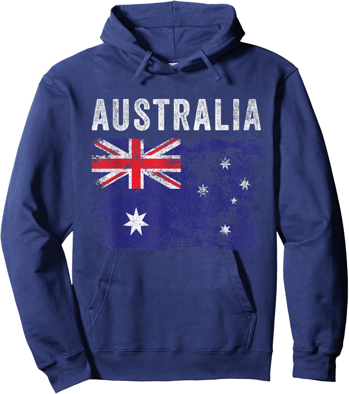 Australia Flag Distressed - Men Women Kids - Australian Flag Hoodie - Hoodie | Navy