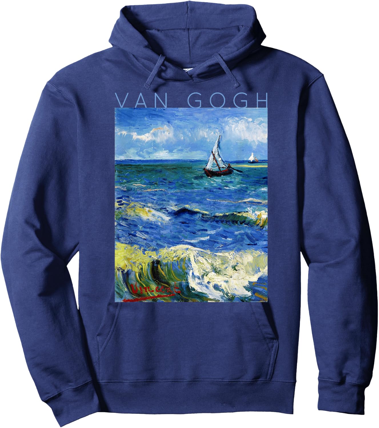 Van Gogh Fishing Boats For Artists Hoodie - Hoodie | Navy