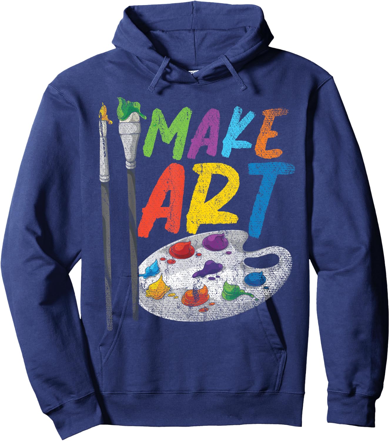 Painting Make Art Colorful Paint Palette Paint Brush Artist Hoodie - Hoodie | Navy