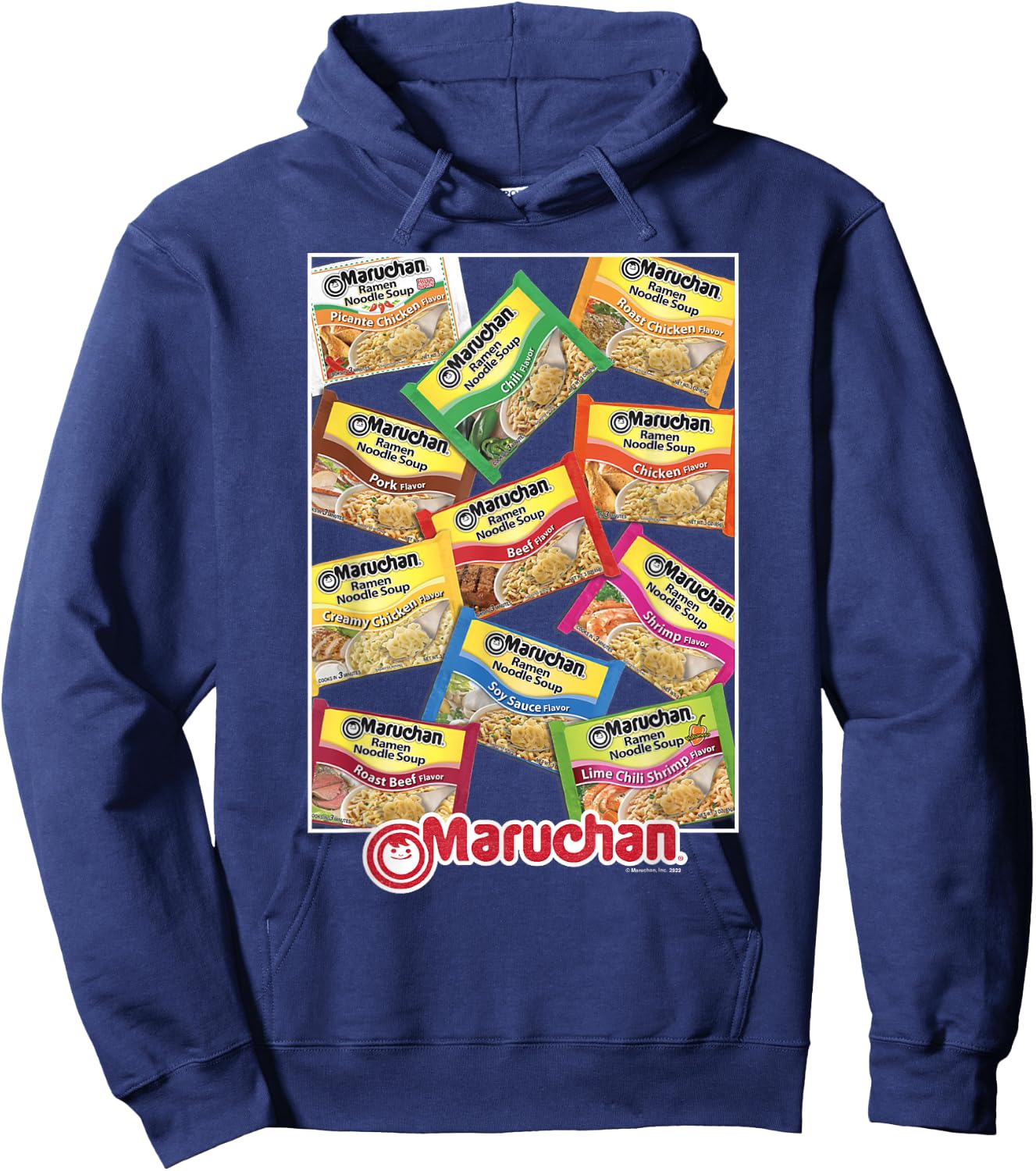 Maruchan Ramen Noodle Flavor Profiles Poster Hoodie - Hoodie | Navy
