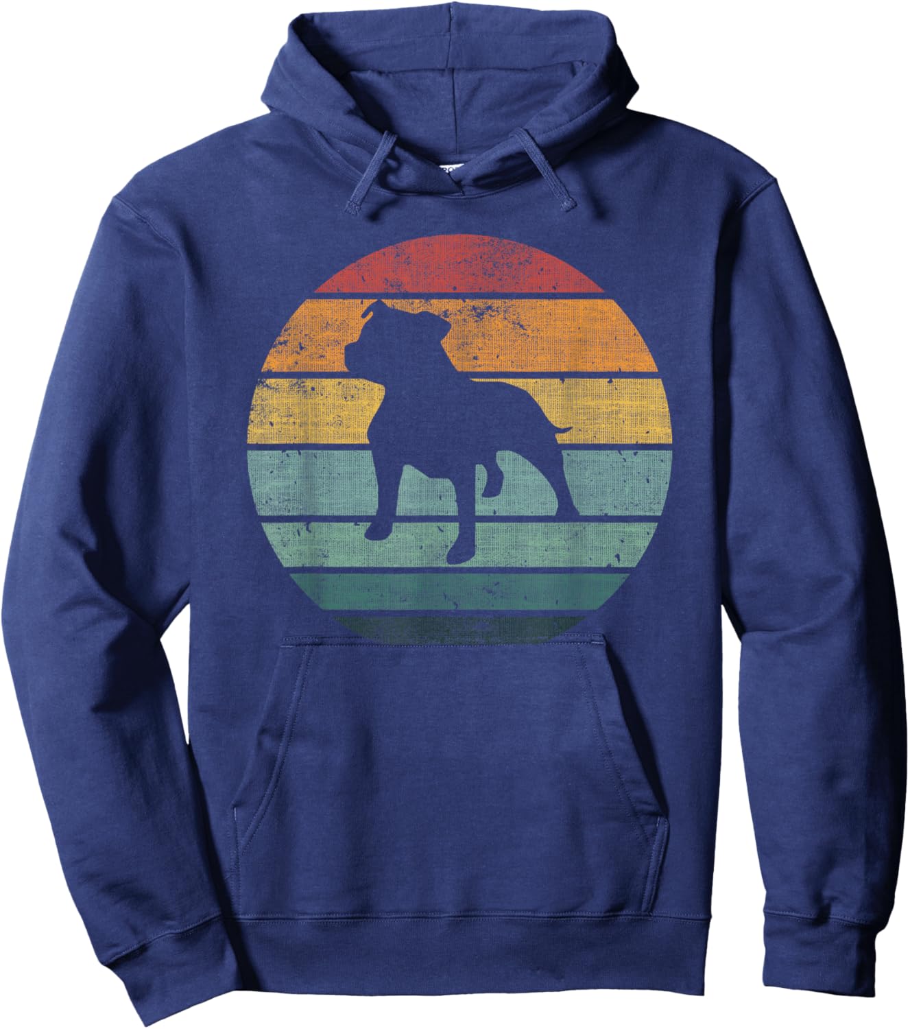Staffordshire Bull Terrier Staffy Dog Breed Retro Vintage Hoodie - Hoodie | Navy