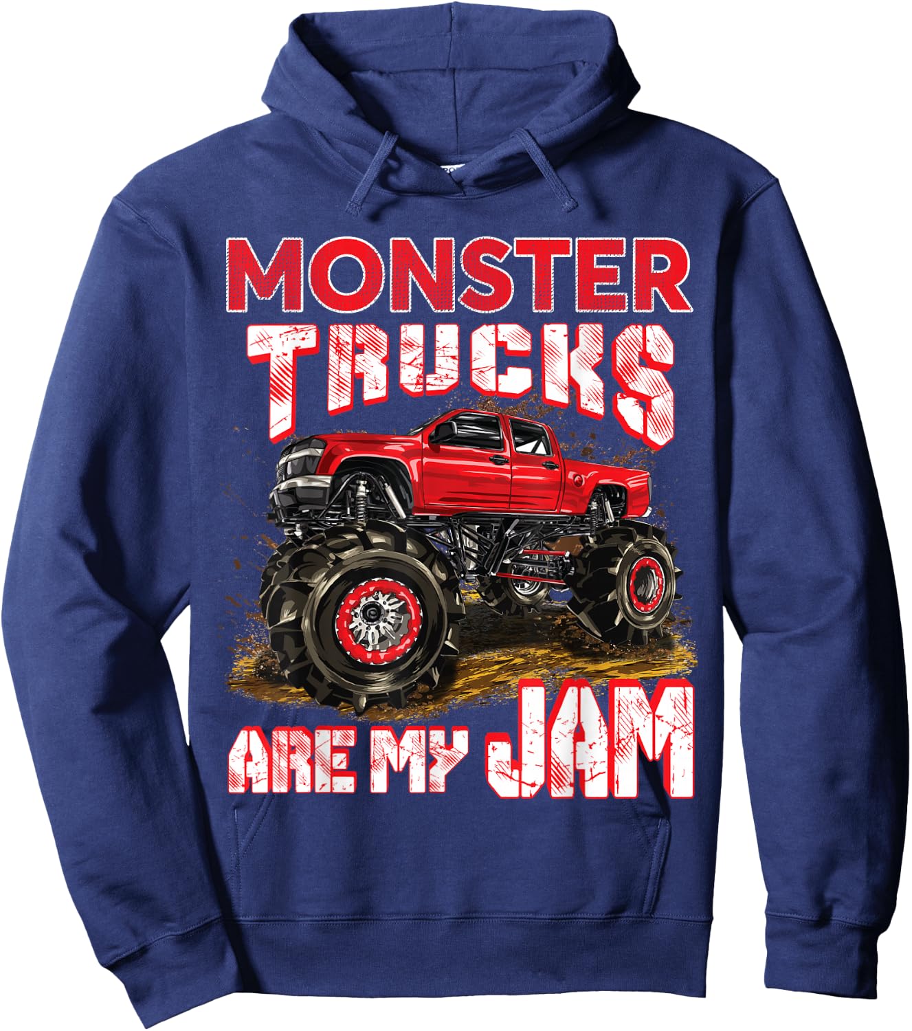 Monster Truck Are My Jam For Monster Truck Lovers Men & Kids Hoodie - Hoodie | Navy