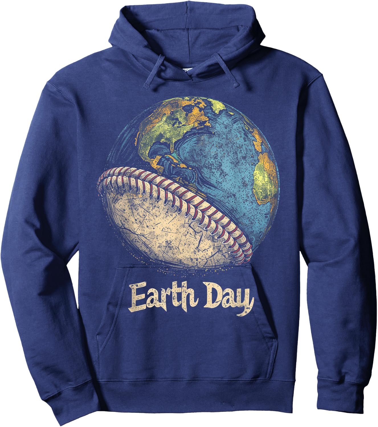 Baseball Earth Day Nature Planet Conservation Tree Hoodie - Hoodie | Navy
